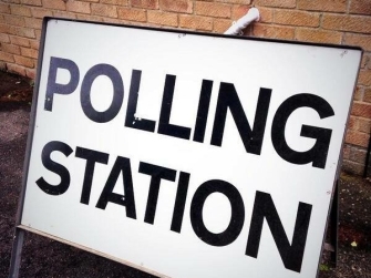 X polling station sign credit association of electorpollingST