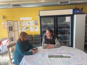 Claire with Alison Drake (Foodbank)